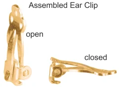 9ct Yellow Gold Ear Clip Flat Stamped Unassembled - Medium