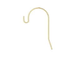 9ct Yellow Gold Earring Hook Wire With Open Look
