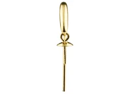 9ct Yellow Gold Earring Hook Wire With 4mm Cup Pack of 2