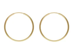 14ct Yellow Gold Filled 30.0mm Endless Hoops, Pack Of 2