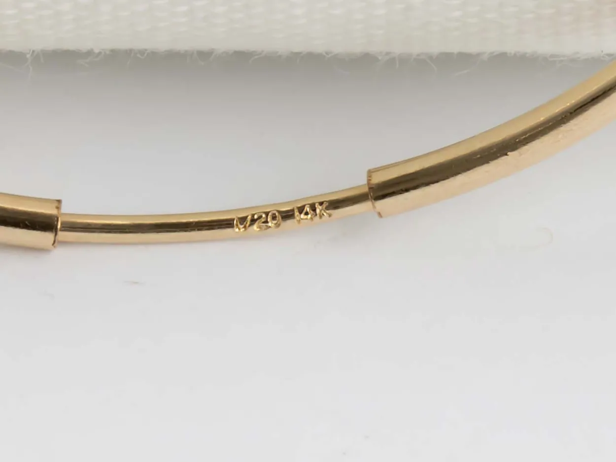 14ct Yellow Gold Filled 30.0mm Endless Hoops, Pack Of 2