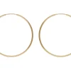 14ct Yellow Gold Filled 38.0mm Endless Sleeper Hoops, Pack Of 2