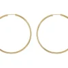 12ct Yellow Gold Filled 60mm Endless Sleeper Hoop Earrings, Pack Of 2