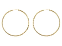 12ct Yellow Gold Filled 60mm Endless Sleeper Hoop Earrings, Pack Of 2