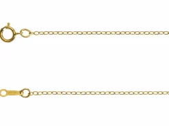 14ct Yellow Gold Filled 1.5mm Flat Filed Oval Trace Chain 16"/40cm Unhallmarked