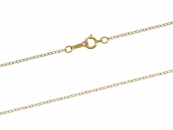 14ct Yellow Gold Filled 1.5mm Flat Filed Oval Trace Chain 16"/40cm Unhallmarked