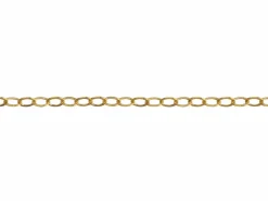 14ct Yellow Gold Filled 1.5mm Flat Filed Oval Trace Chain 16