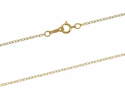 14ct Yellow Gold Filled 1.5mm Flat Filed Oval Trace Chain 18"/45cm Unhallmarked
