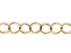 12ct Yellow Gold Filled 3.6mm Flat Filed Round Trace Chain Loose Unhallmarked