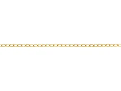 14ct Yellow Gold Filled 1.3mm Flat Hammered Oval Trace Chain Loose Unhallmarked