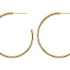 14ct Yellow Gold Filled 30.0mm Hoop Post Earrings, Pack Of 2