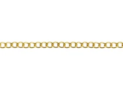 14ct Yellow Gold Filled 1.5mm Open Round Curb Chain 18