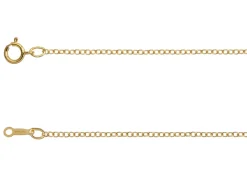 14ct Yellow Gold Filled 1.7mm Oval Trace Chain 18"/45cm Unhallmarked