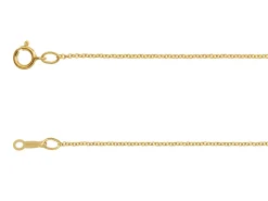 14ct Yellow Gold Filled 1.1mm Oval Trace Chain 18"/45cm Unhallmarked