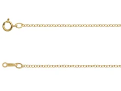 14ct Yellow Gold Filled 1.7mm Oval Trace Chain 16"/40cm Unhallmarked