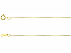 14ct Yellow Gold Filled 1.2mm Oval Trace Chain 16"/40cm Unhallmarked