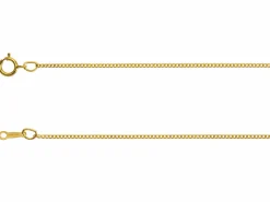 14ct Yellow Gold Filled 1.2mm Round Curb Chain 16"/40cm Unhallmarked