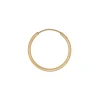 14ct Yellow Gold Filled 20mm Textured Endless Sleeper Hoop Earring