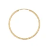 14ct Yellow Gold Filled 30mm Textured Endless Sleeper Hoop Earring