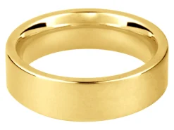 9ct Yellow Gold Flat Court Easy Fit Wedding Ring 4.0mm, Size S, 4.7g Medium-weight, Hallmarked, Wall Thickness 1.69mm, 100% Recycled Gold