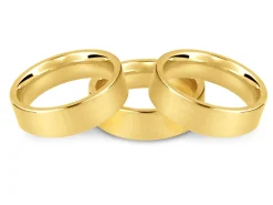 9ct Yellow Gold Flat Court Easy Fit Wedding Ring 4.0mm, Size S, 4.7g Medium-weight, Hallmarked, Wall Thickness 1.69mm, 100% Recycled Gold