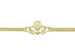 9ct Yellow Gold Flat Ring Df8380 1.50mm Hallmarked Embossed Ladies Claddagh, 100% Recycled Gold