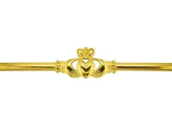 9ct Yellow Gold Flat Ring Df8382 1.70mm Hallmarked Embossed Gents Claddagh Ring, 100% Recycled Gold