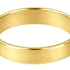 9ct Yellow Gold Flat Wedding Ring 5.0mm, Size P, 3.8g Medium-weight, Hallmarked, Wall Thickness 1.10mm, 100% Recycled Gold