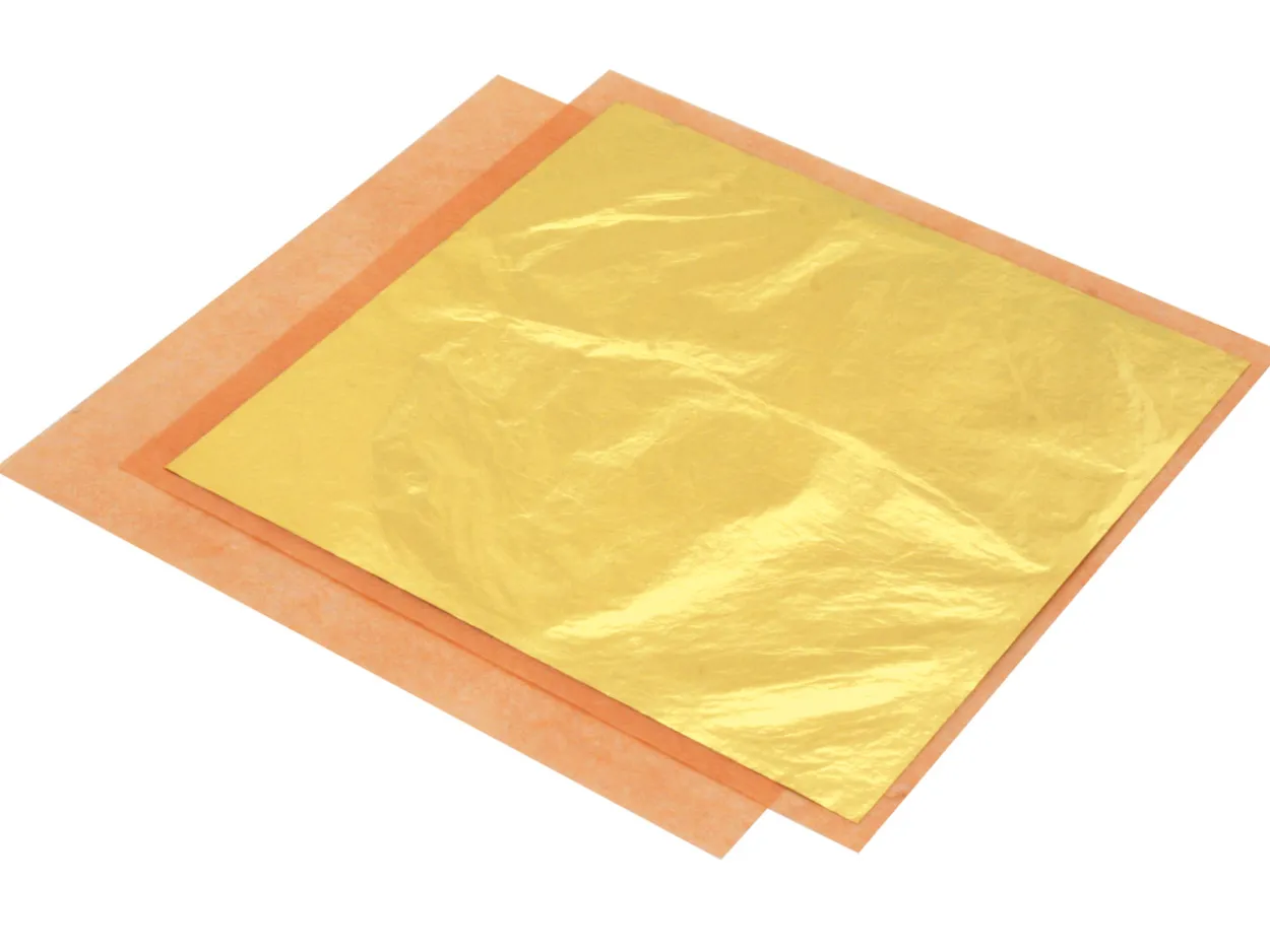 24ct Yellow Gold Foil, 100mm X 100mm, Single Sheet