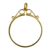 9ct Yellow Gold Full Sov/1/4 Krug Scroll Top Pendant Mount, 100% Recycled Gold