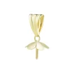 9ct Yellow Gold Grooved Bail With 4.5mm Flower Thread Cup