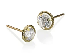 18ct Yellow Gold Halo Setting Lightweight 4mm