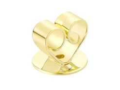 9ct Yellow Gold Heartback Scroll Medium