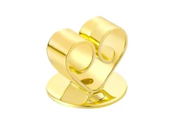 18ct Yellow Gold Heartback Scroll Medium