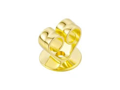 18ct Yellow Gold Heartback Scroll Small