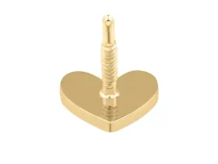 9ct Yellow Gold Heart Labret Post 4mm