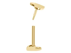 9ct Yellow Gold Heart Labret Post 4mm