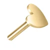 9ct Yellow Gold Heart Labret Tube 4.5mm