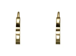 9ct Yellow Gold Hexagon Hoop Earrings