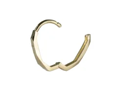9ct Yellow Gold Hexagon Hoop Earrings