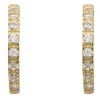 9ct Yellow Gold Hoop Earrings Set With Cubic Zirconia