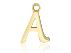 9ct Yellow Gold Letter A Initial Charm