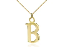 9ct Yellow Gold Letter B Initial Charm