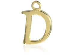 9ct Yellow Gold Letter D Initial Charm