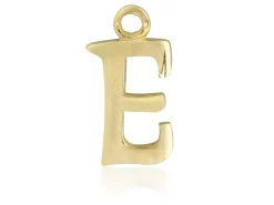 9ct Yellow Gold Letter E Initial Charm