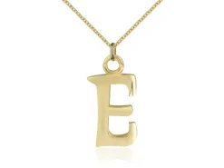 9ct Yellow Gold Letter E Initial Charm