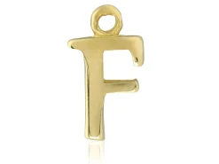 9ct Yellow Gold Letter F Initial Charm