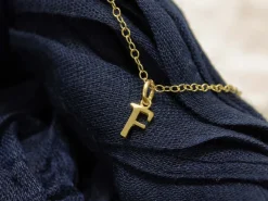 9ct Yellow Gold Letter F Initial Charm