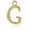 9ct Yellow Gold Letter G Initial Charm