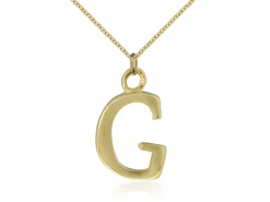 9ct Yellow Gold Letter G Initial Charm